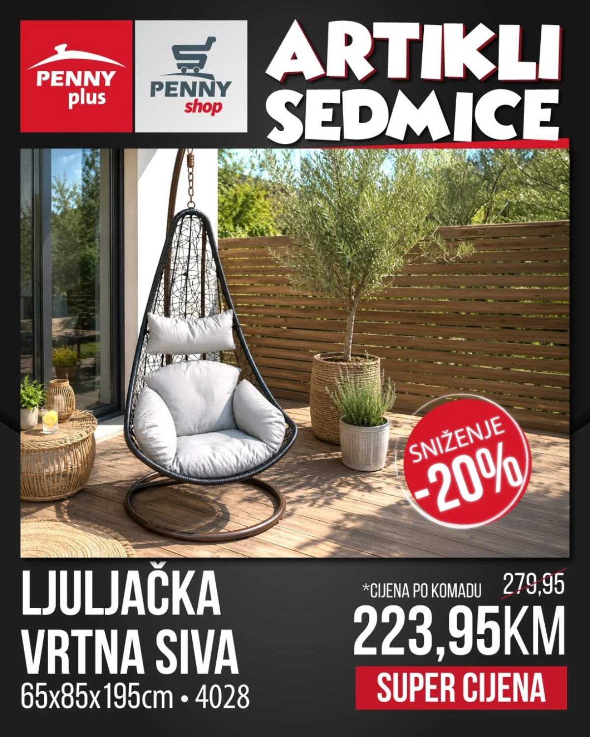 Set rattan 3/1 na akciji u Penny Plus katalogu do 14.06.2026