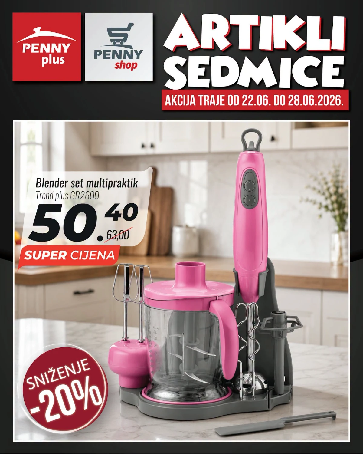 Penny Plus blender set multipraktik na akciji
