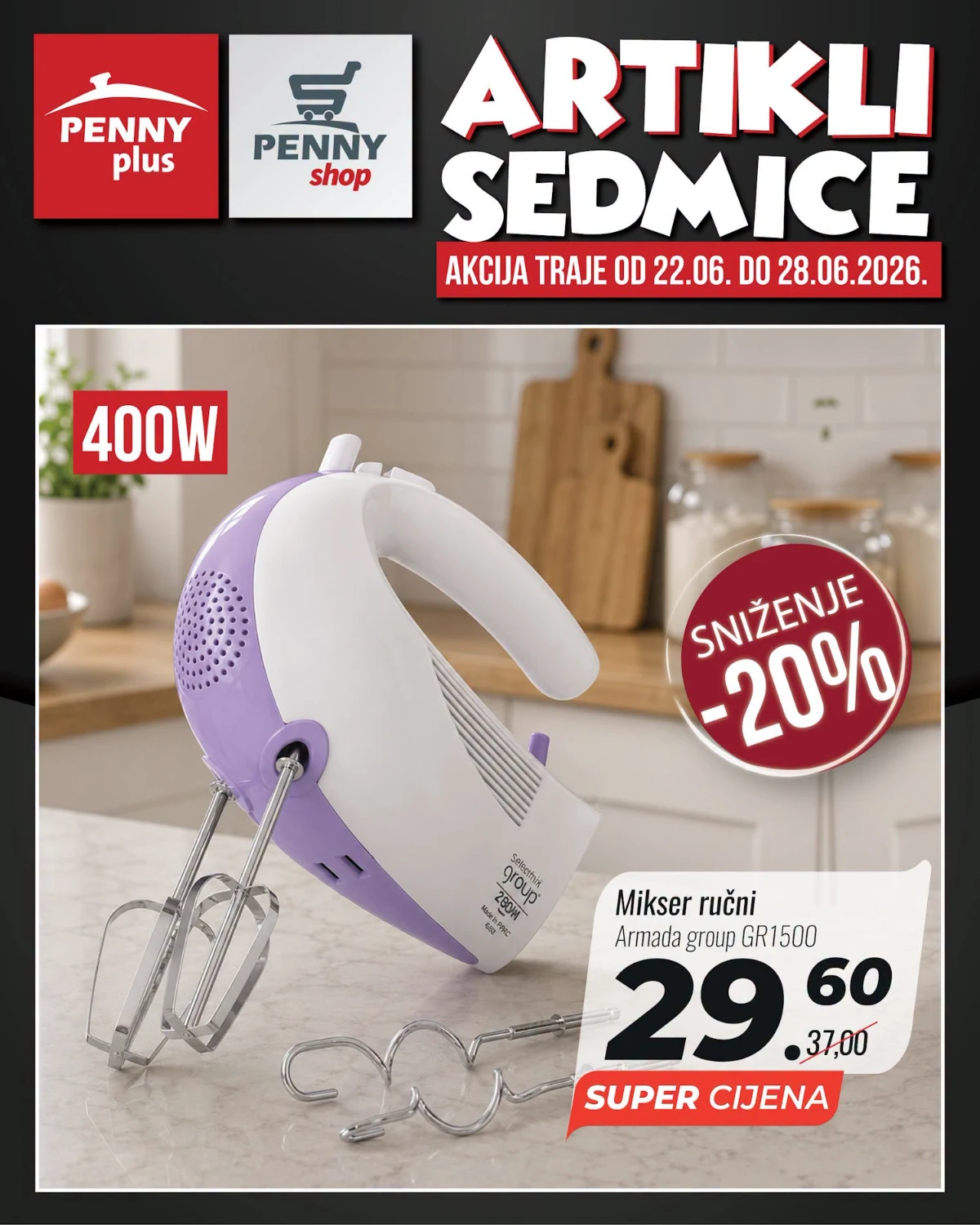 Penny Plus ručni mikser na akciji