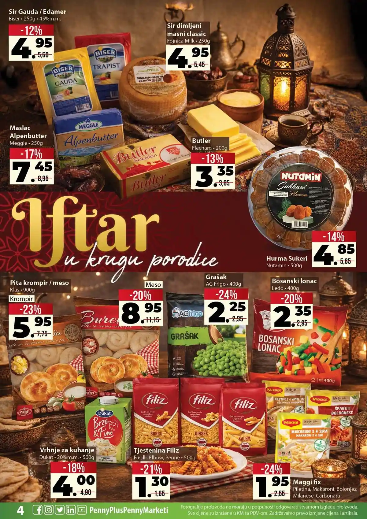 Penny Plus akcija Ramazan – meso i mliječni proizvodi Penny Plus Okusi Ramazana katalog strana 4 – meso, mliječni proizvodi i delikatese na akciji do 08. marta 2026.