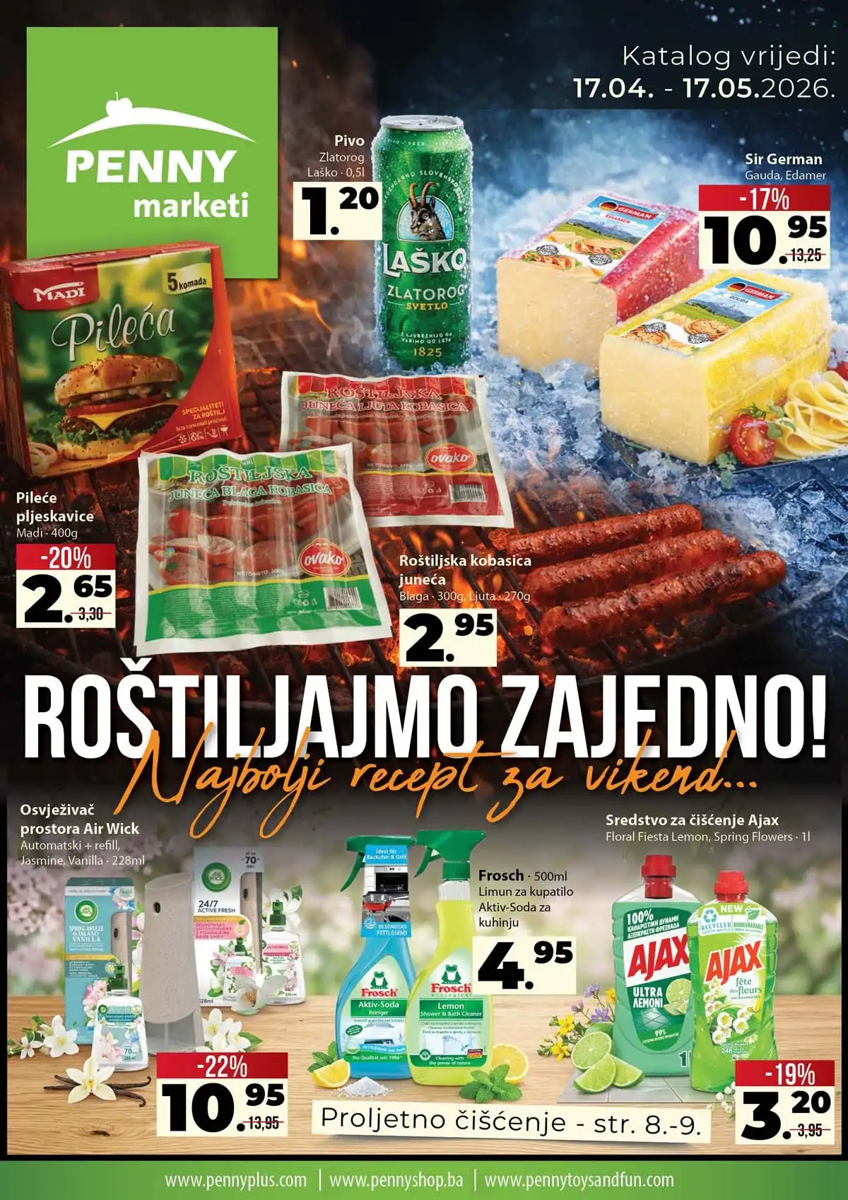 Penny akcija roštilj ponuda meso piće sniženja do 17.05.2026 katalog strana 1