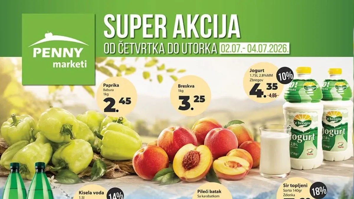 Penny Marketi super akcija do 07.07.2026. – nova ponuda uz popuste do 25% i odlične cijene