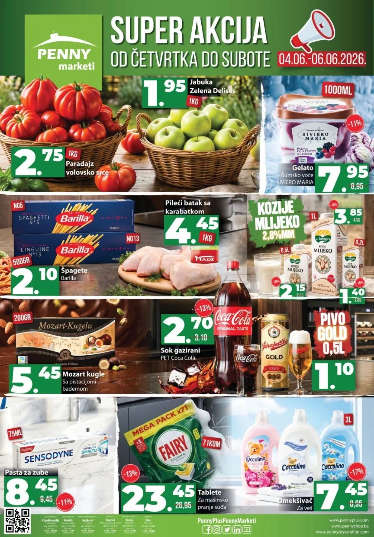 Penny marketi super akcija do 06.06.2026 – jabuke, paradajz, pileći batak i Coca-Cola na sniženju