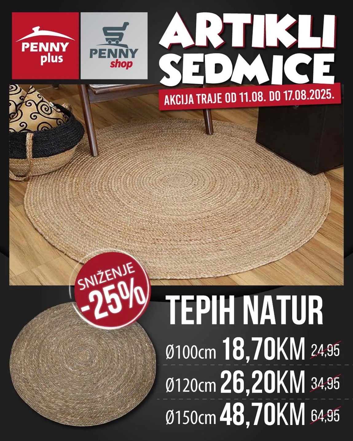 Penny Plus akcija august 2025 - sniženje artikala