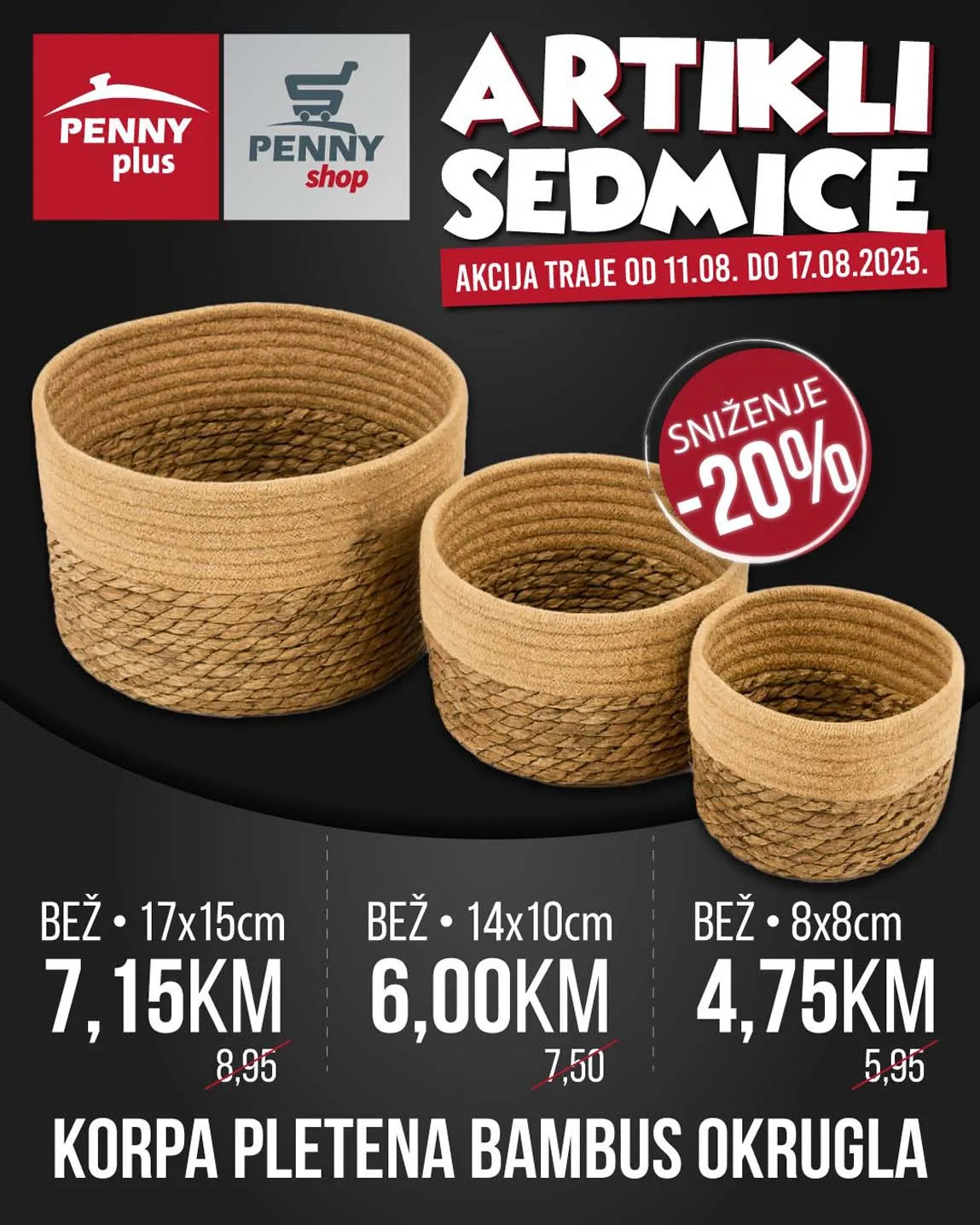 Penny Plus akcija august 2025 - sniženje artikala