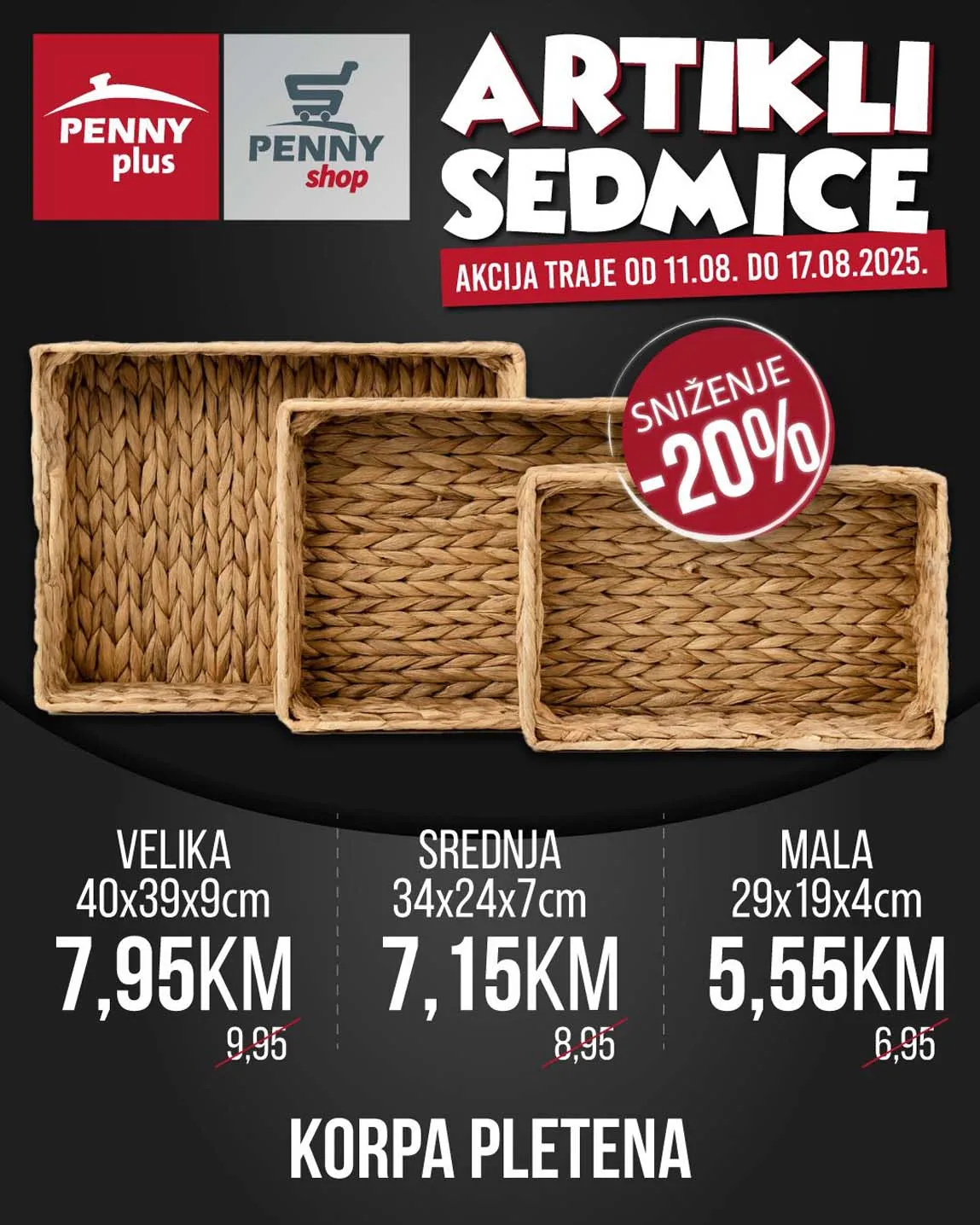 Penny Plus akcija august 2025 - sniženje artikala
