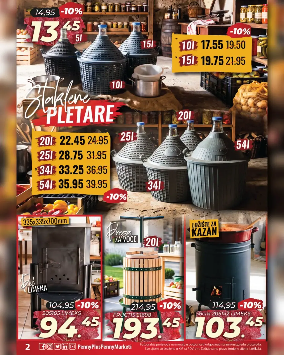 Penny Plus Spremni za zimnicu katalog – staklene pletare, peći i prese za voće