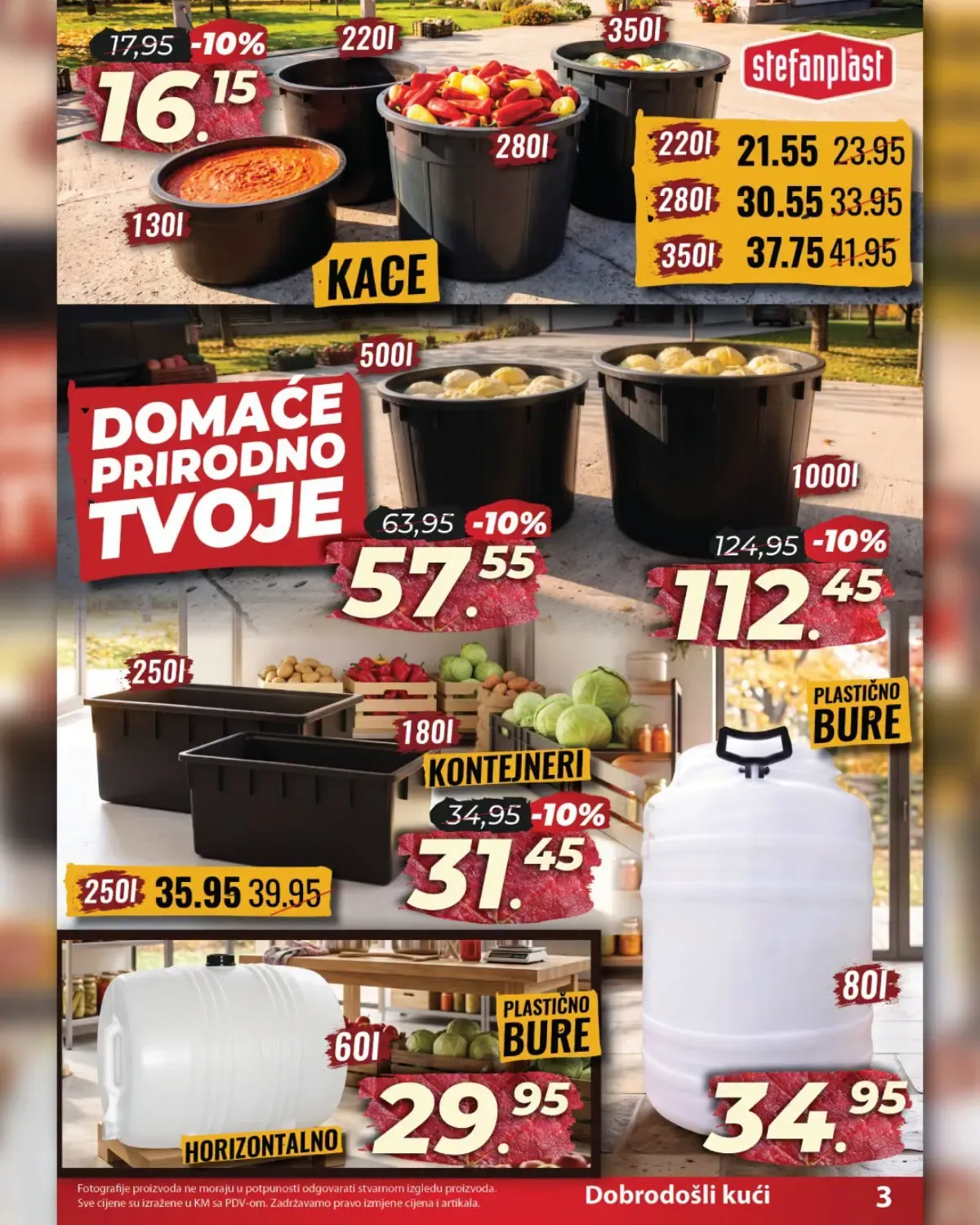 Penny Plus katalog za zimnicu – kace, kontejneri i plastična burad
