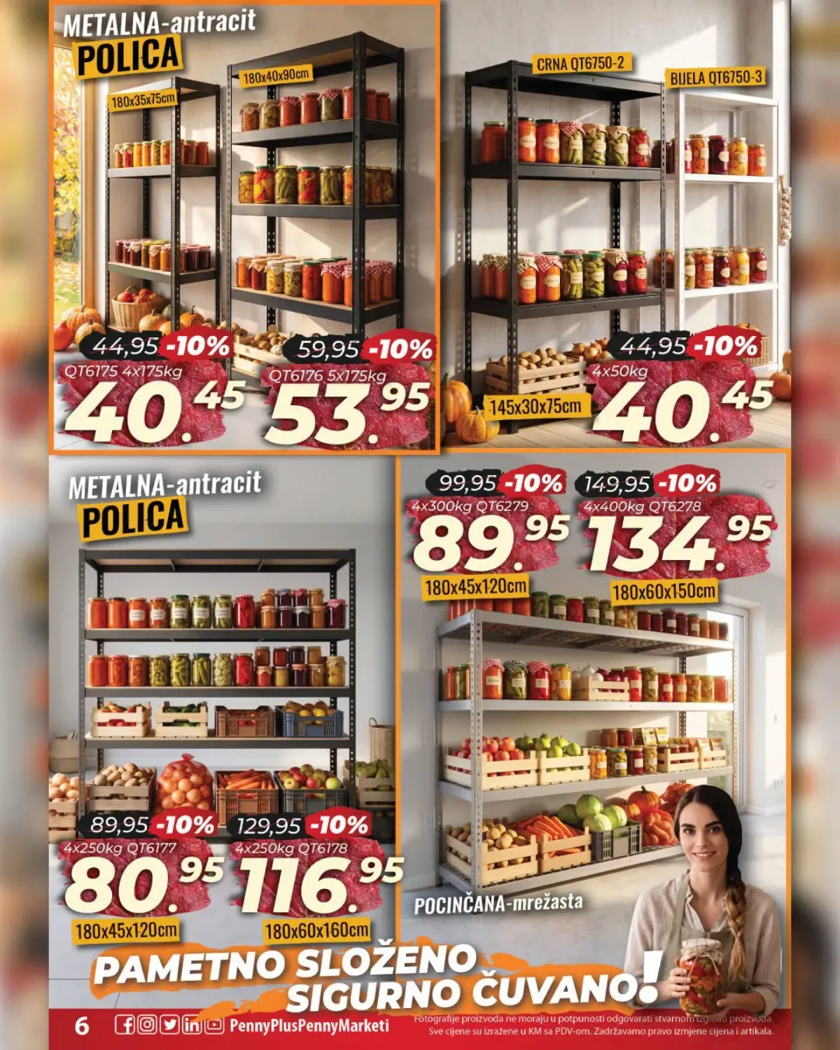 Penny Plus katalog – metalne police za zimnicu i ostavu