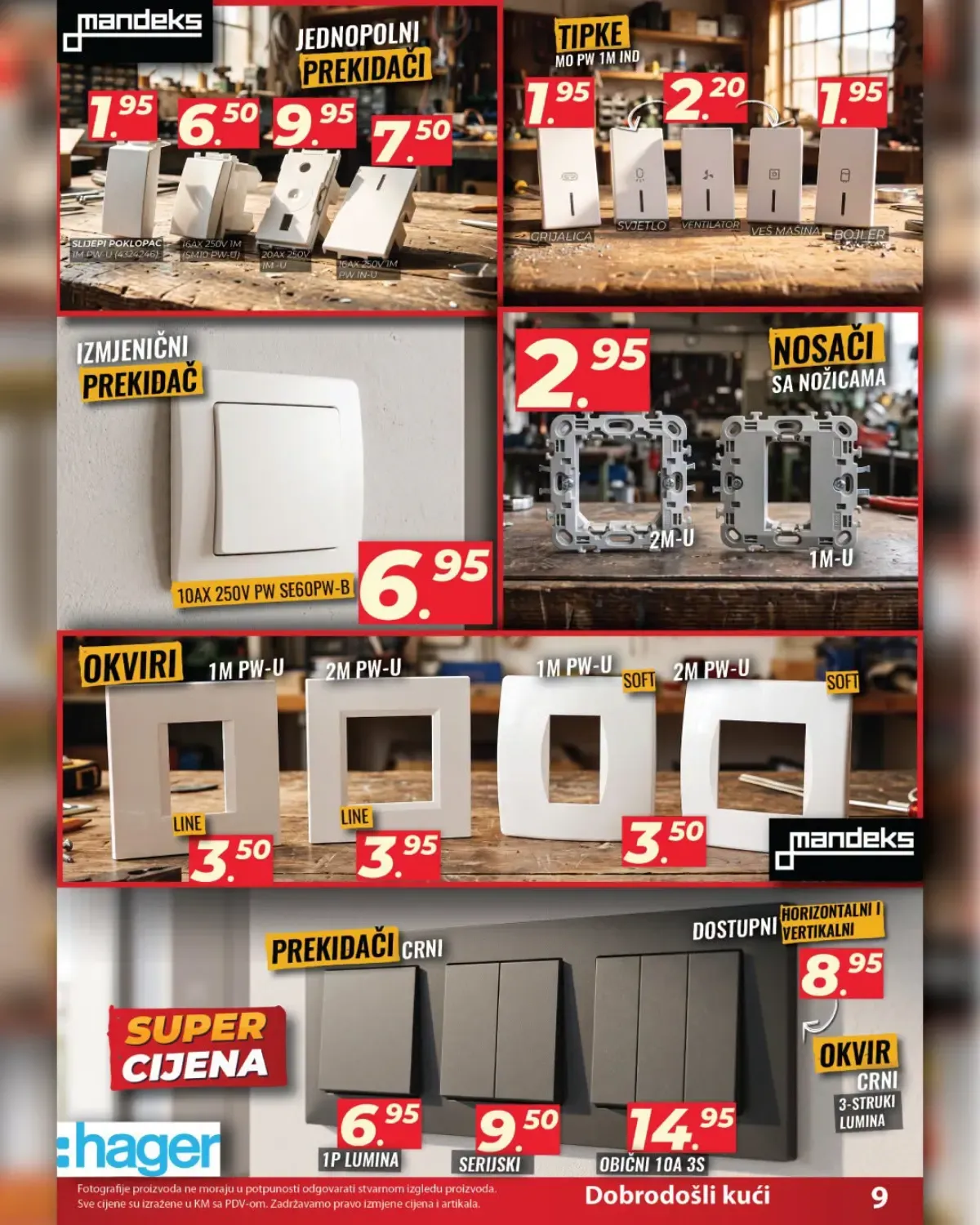 Penny Plus katalog – prekidači, tipke, okviri i elektro oprema
