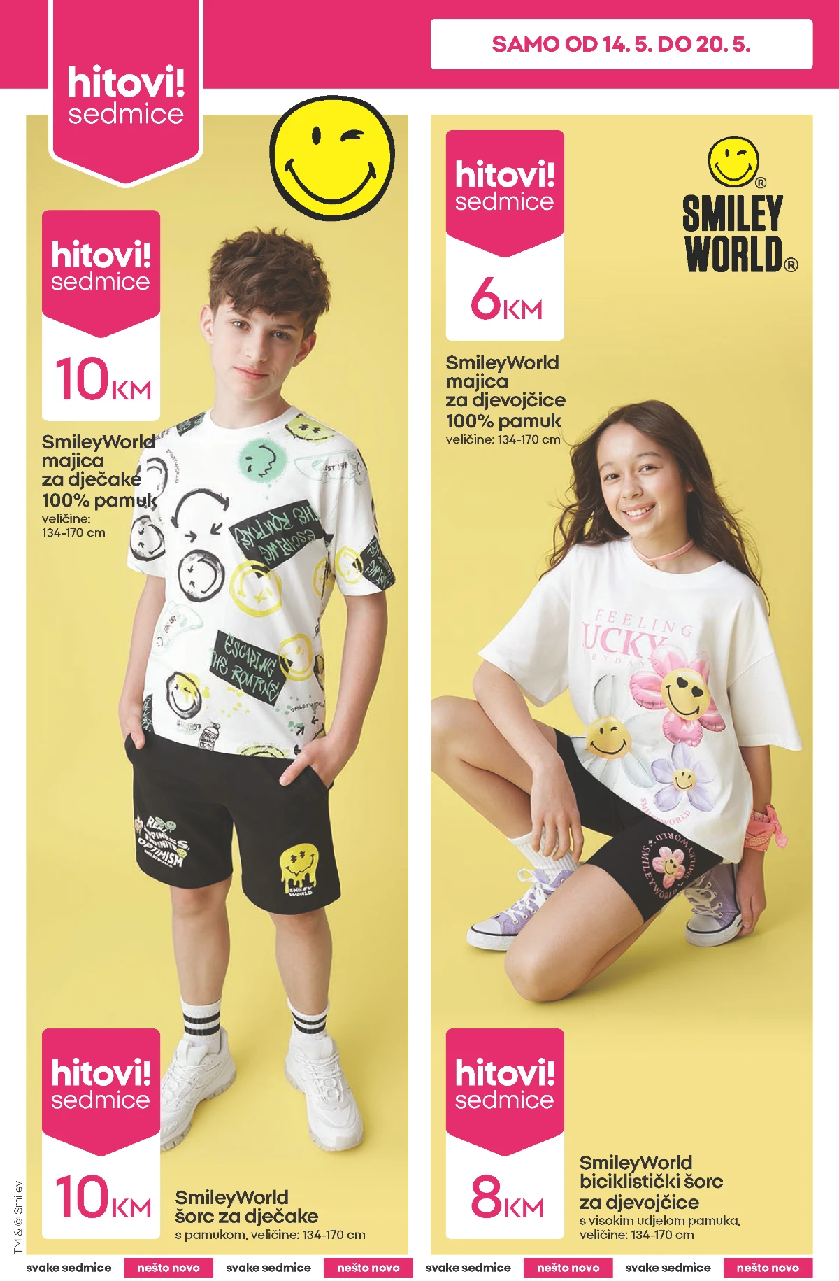 Pepco SmileyWorld majice i šorcevi akcija maj 2026