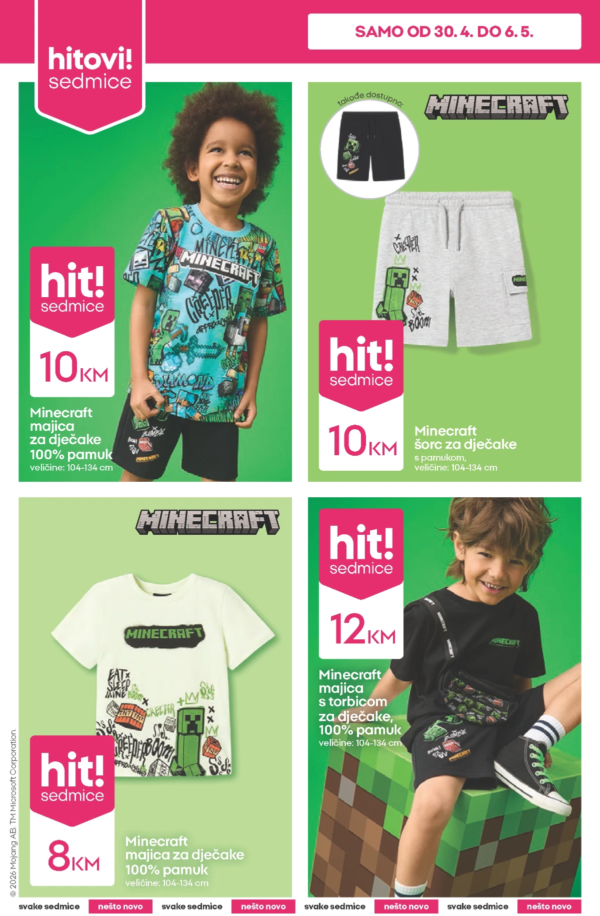 Pepco hitovi sedmice Minecraft čarape bokserice i odjeća za dječake do 06.05.2026 strana 2