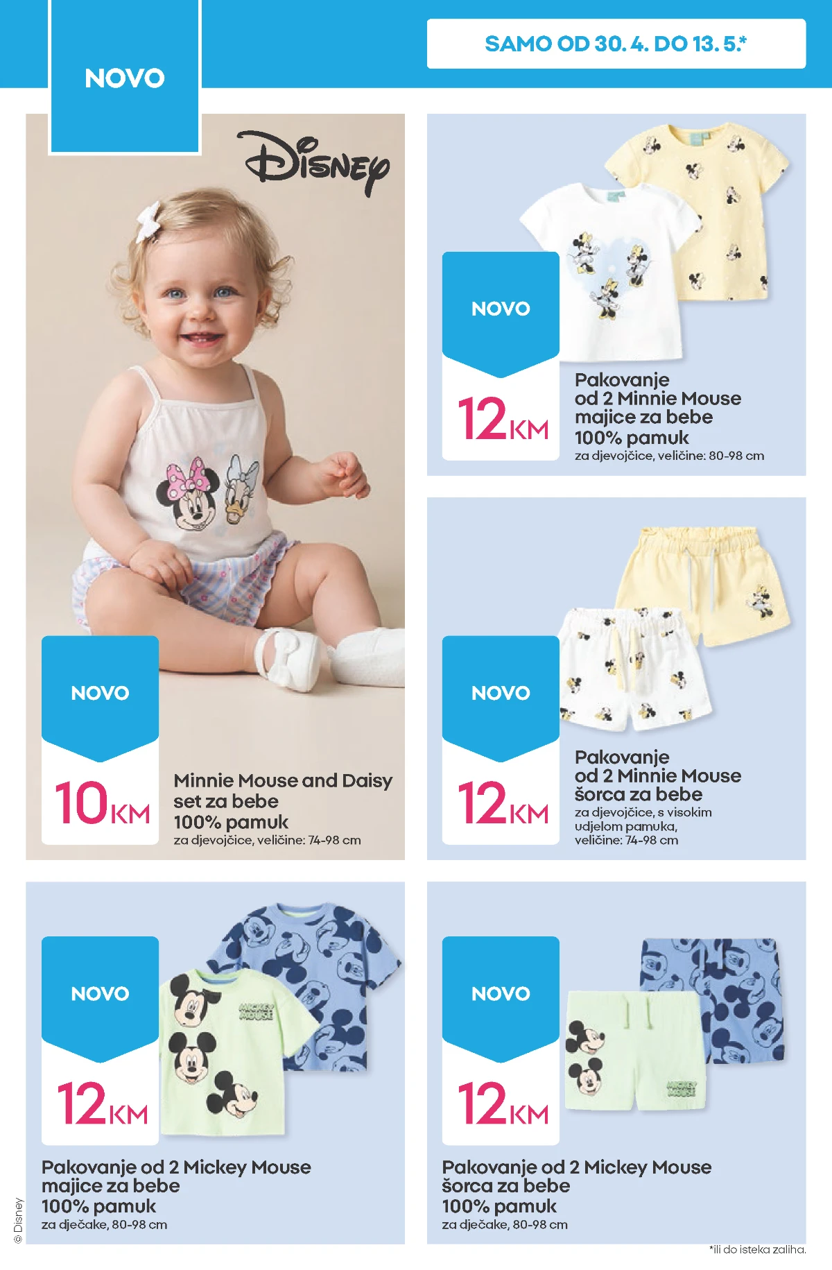 Pepco hitovi sedmice odjeća za bebe bodiji setovi i šorcevi do 13.05.2026 strana 4
