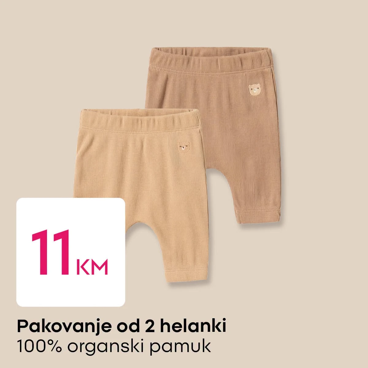 PEPCO pakovanje od dvije helanke za bebe od organskog pamuka po cijeni od 11 KM