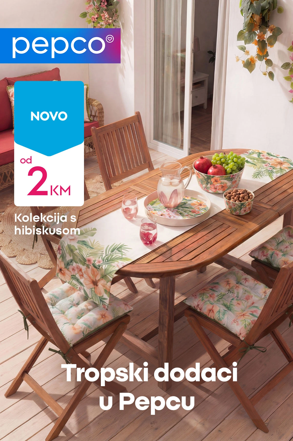 Pepco tropski dodaci hibiskus kolekcija sto zdjele case jastuci katalog 2026