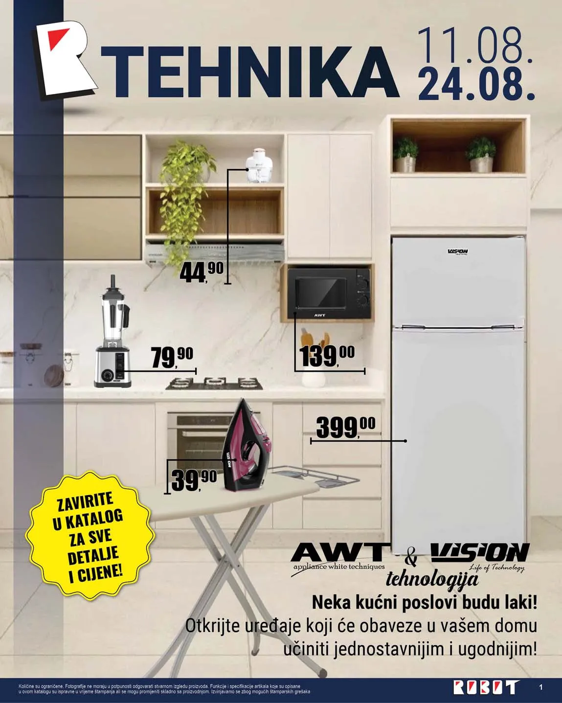 Robot akcija tehnike – AWT i Vision tehnika – olakšajte kućne poslove uz super popuste!