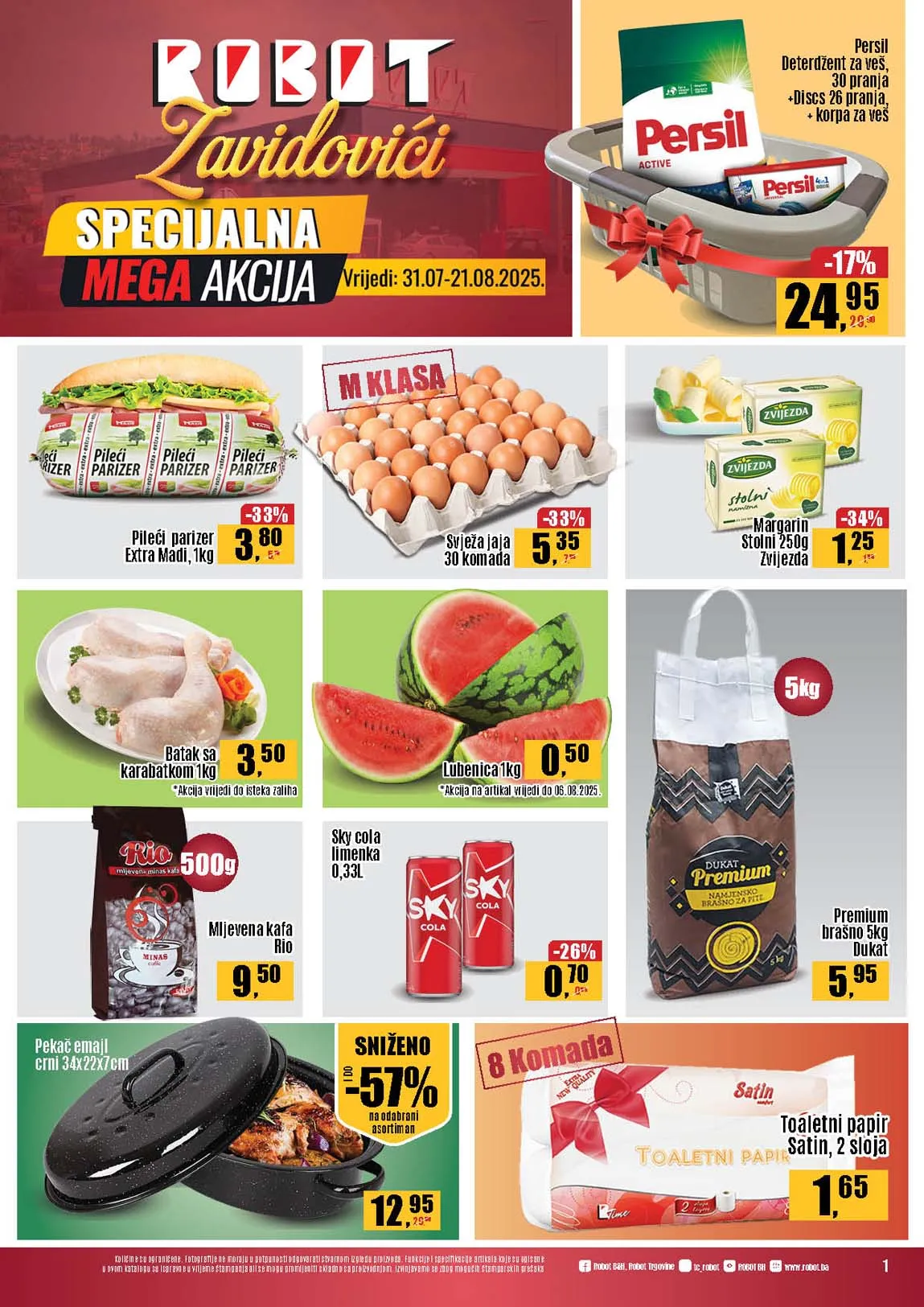 Robot Specijalna mega akcija ZAVIDOVIĆI sniženja do 21.08.2025