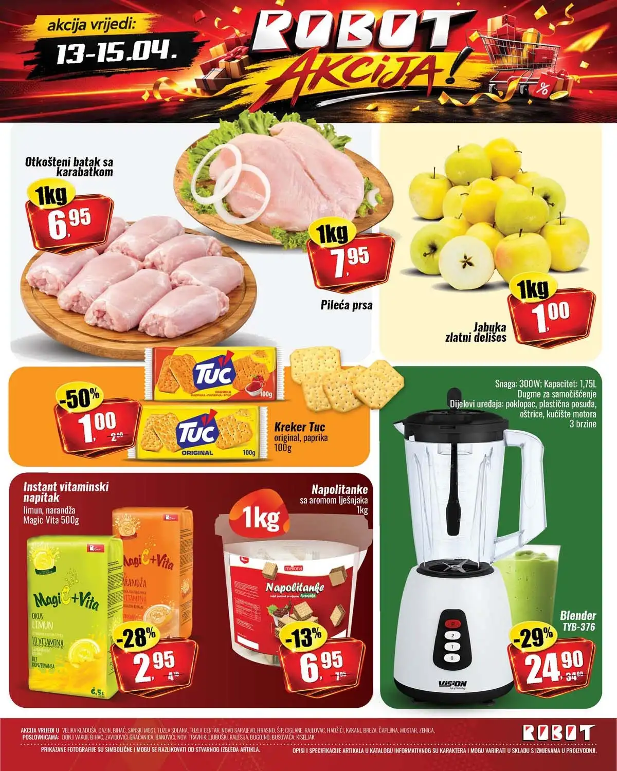 Robot akcija sniženja do 50 posto katalog strana 1 april 2026