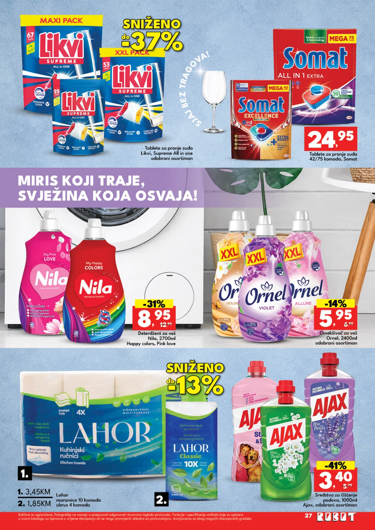 Robot katalog maj 2026 strana 27 sniženja prehrana piće hemija BiH
