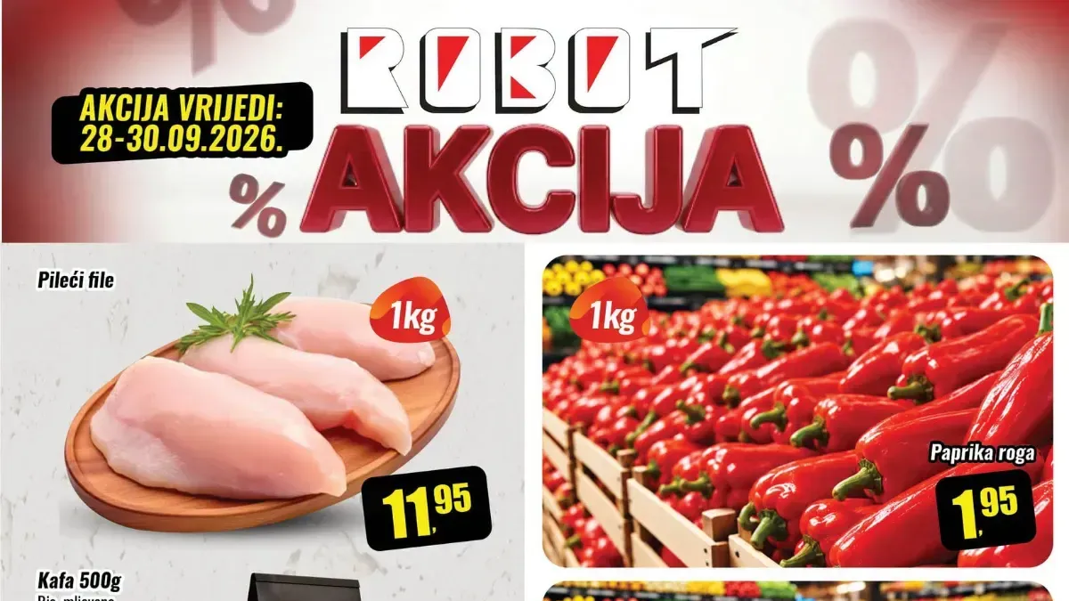 ROBOT AKCIJA od 28. do 30.09.2026. – Veliki popusti do 33%