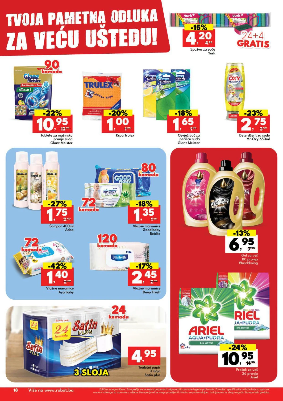Robot katalog strana 18 – sniženja i akcijske cijene iz ponude koja traje do 29.08.2026.