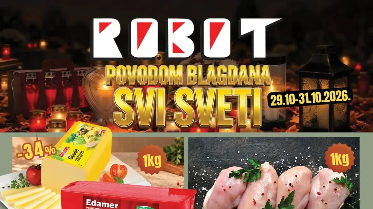 Robot akcija za Sve svete od 29.10. do 31.10.2026. – popusti do 34%