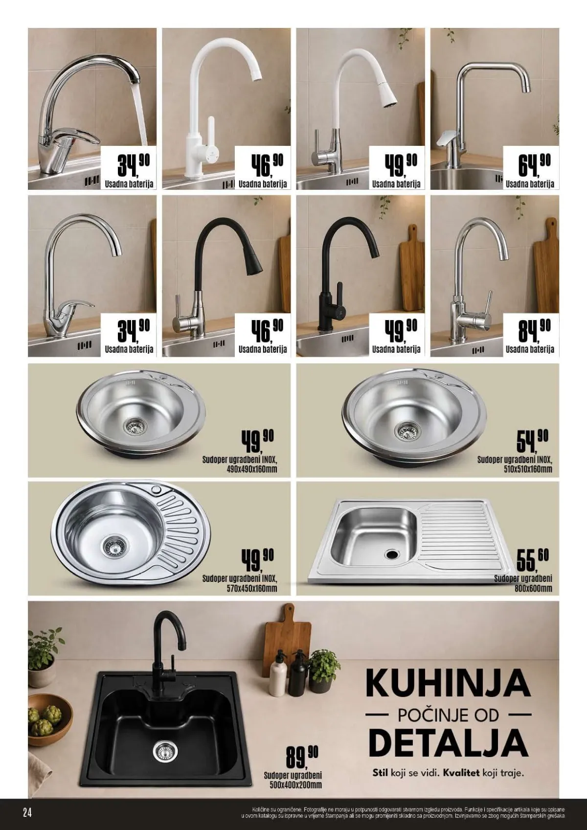 Robot katalog – kuhinjske baterije i sudoperi po akcijskim cijenama