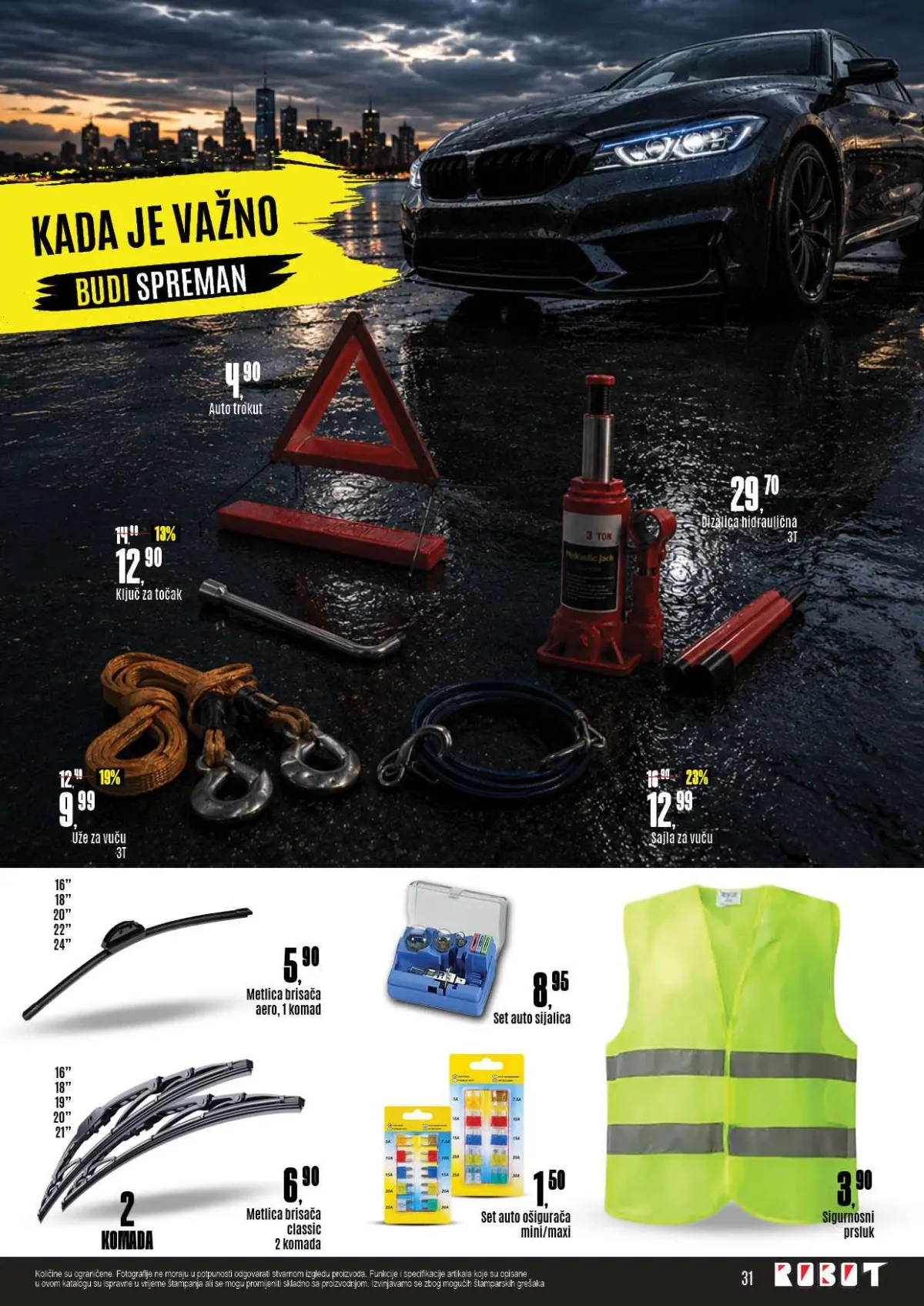 Robot katalog – dizalice, ključevi, sajle, brisači i sigurnosna oprema