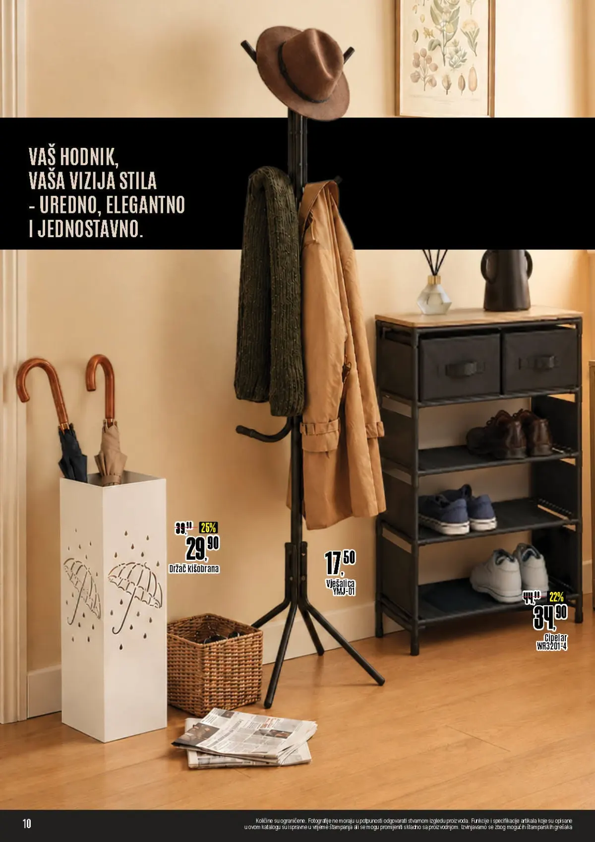 ROBOT katalog, stranica 10 – držač kišobrana, samostojeća vješalica i cipelar