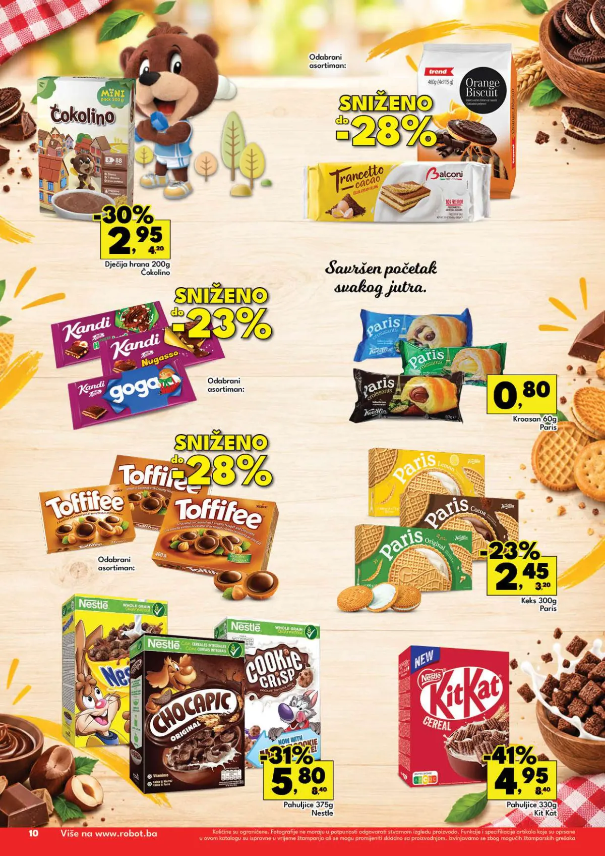Robot katalog 05–18.10.2026. strana 12 – Čokolino, Toffifee, Paris, Nestle i KitKat