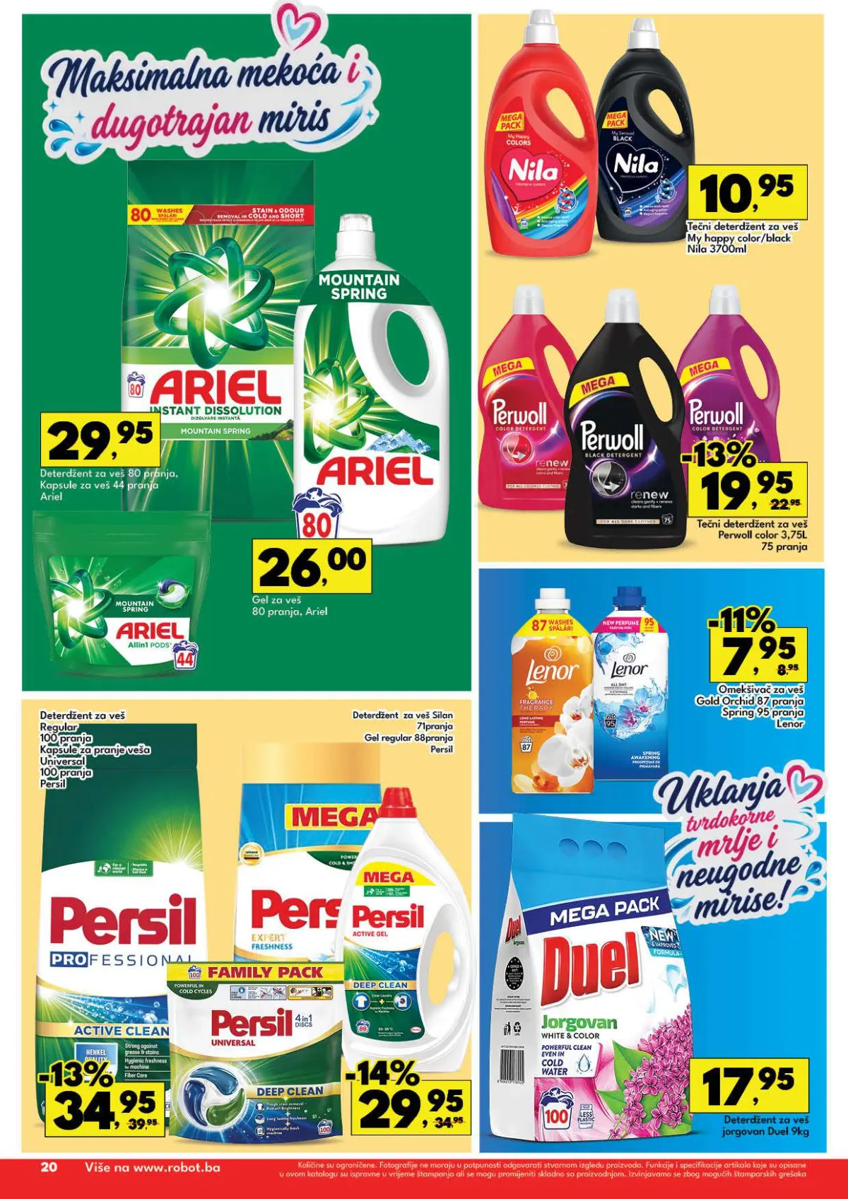 Robot katalog 05–18.10.2026. strana 22 – Ariel, Persil, Nila, Perwoll, Lenor i Duel