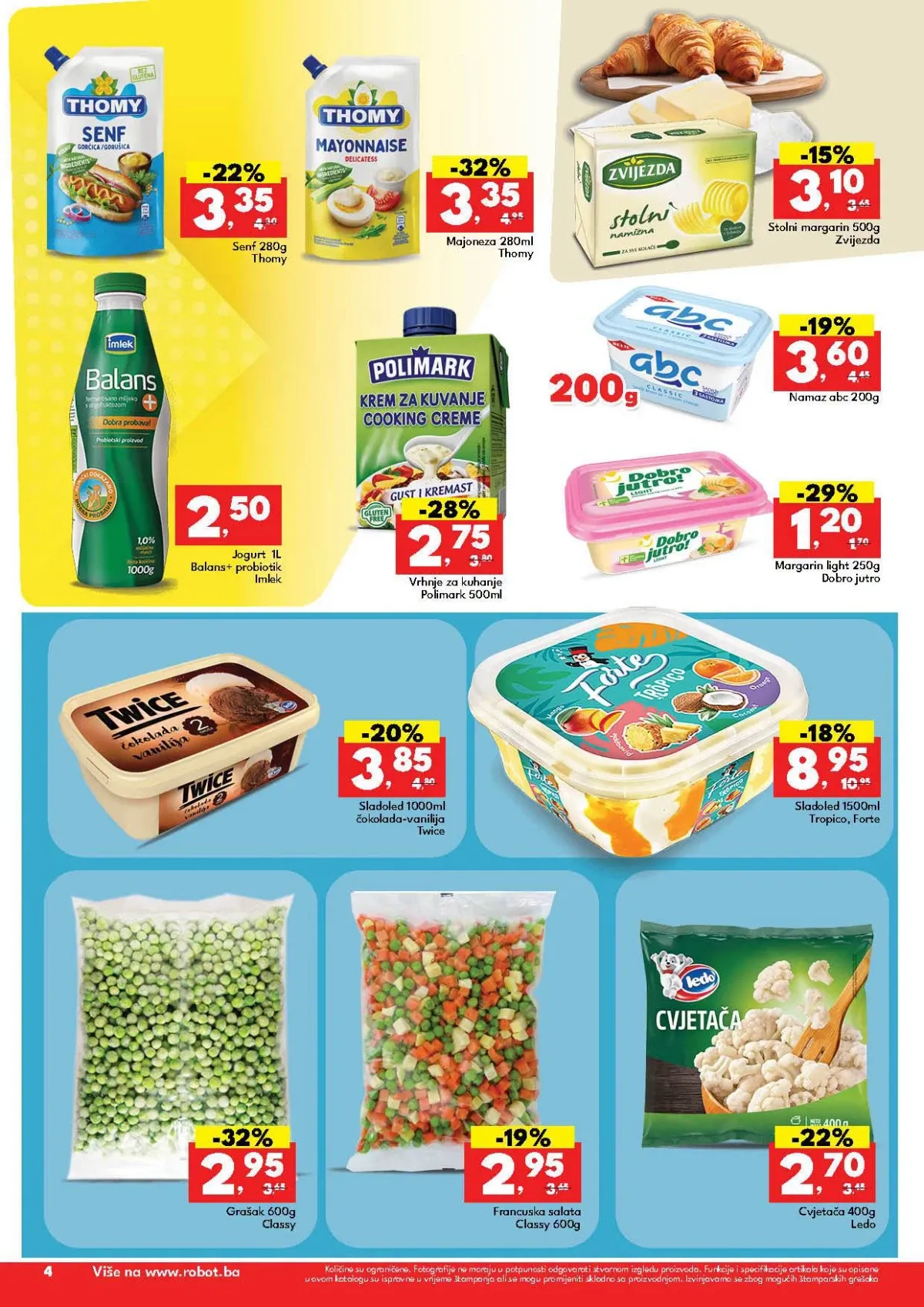 Robot katalog do 12.09.2026. – majoneza, ABC krem sir, sladoled i zamrznuto povrće na akciji