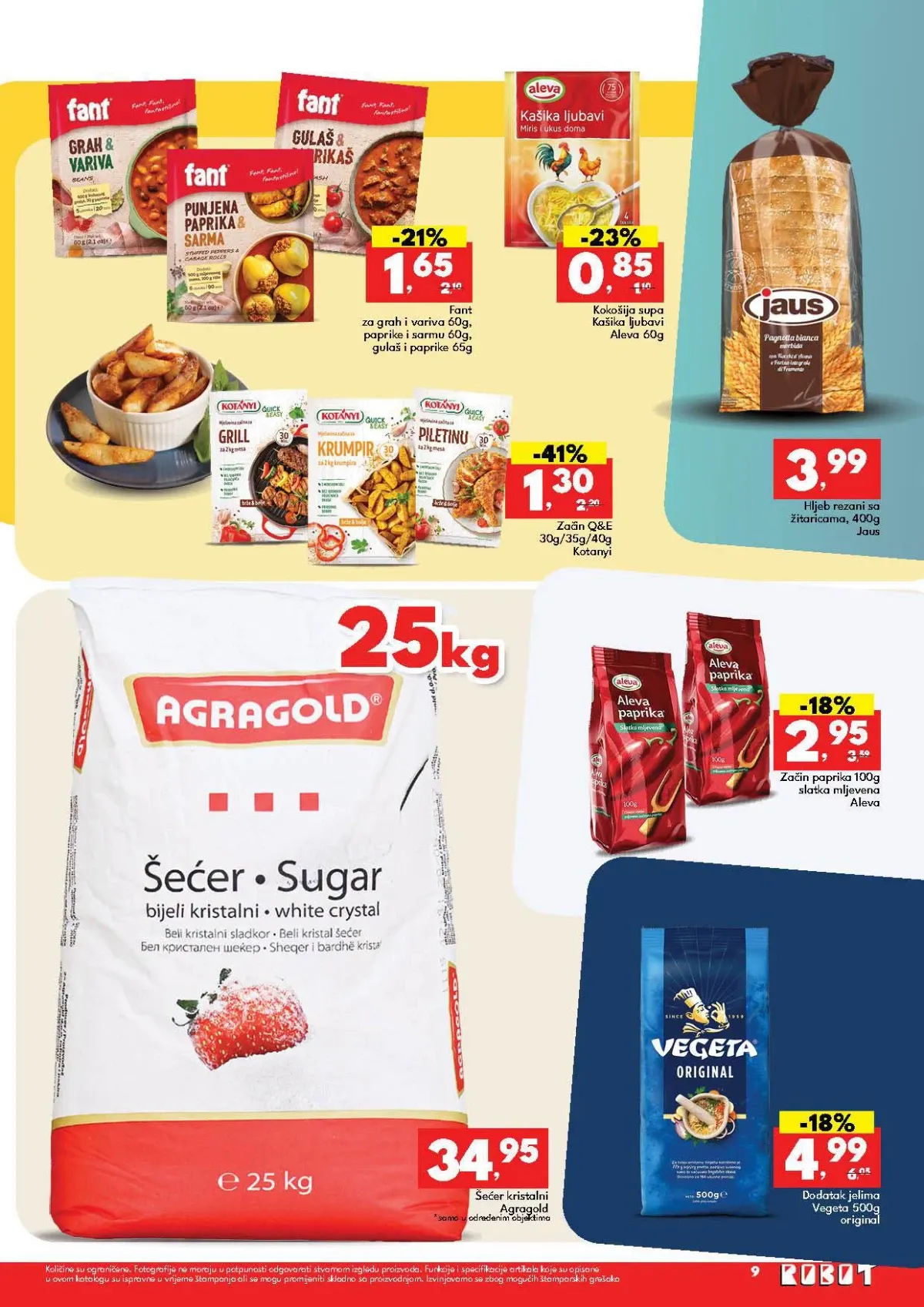 Robot katalog do 12.09.2026. – šećer, Vegeta, Fant dodaci jelima i Aleva paprika na akciji