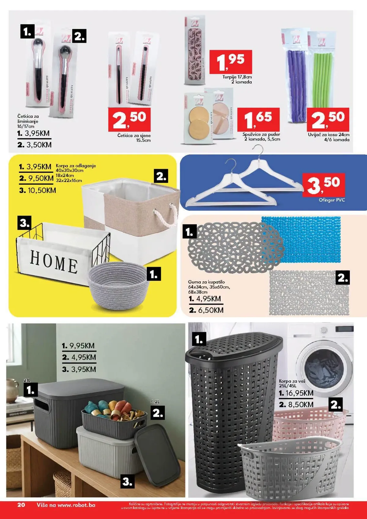 Robot katalog do 12.09.2026. – korpe za veš, kupatilske prostirke, vješalice i organizatori