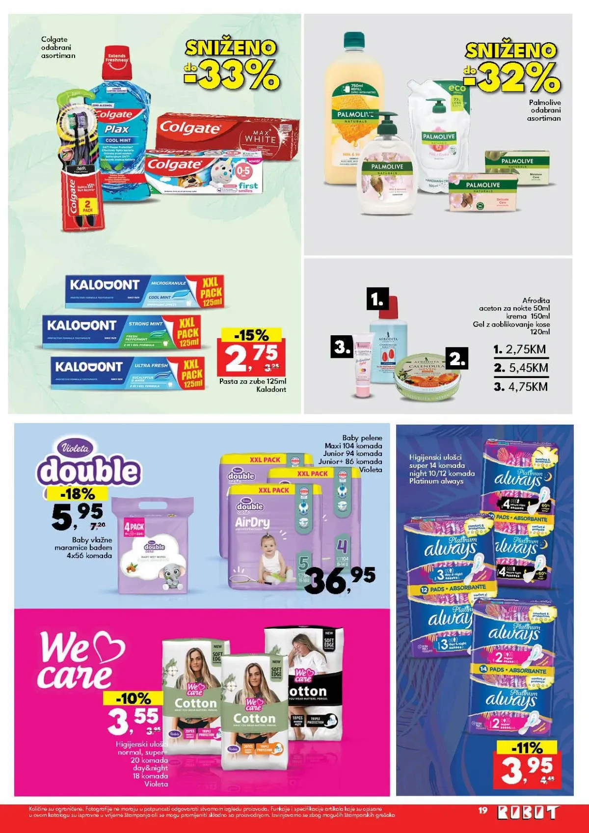Robot katalog do 12.09.2026. – Colgate proizvodi sniženi do 33% i Palmolive asortiman do 32%