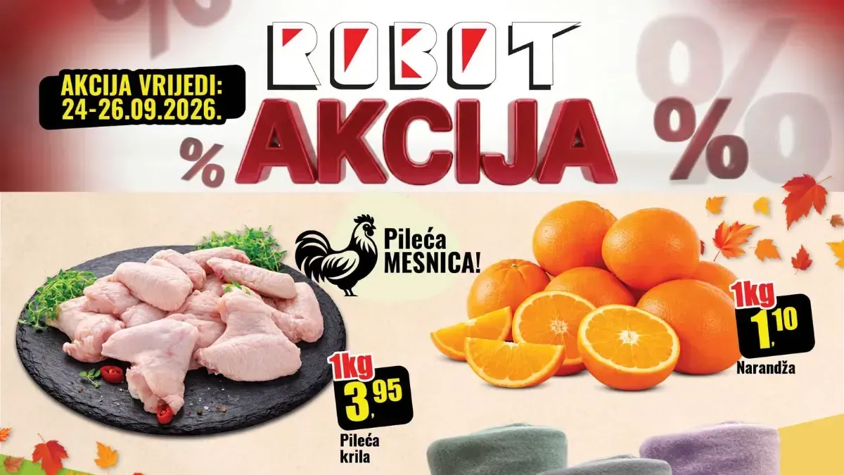 Robot vikend akcija od 24. do 26.09.2026: pogledajte novu ponudu