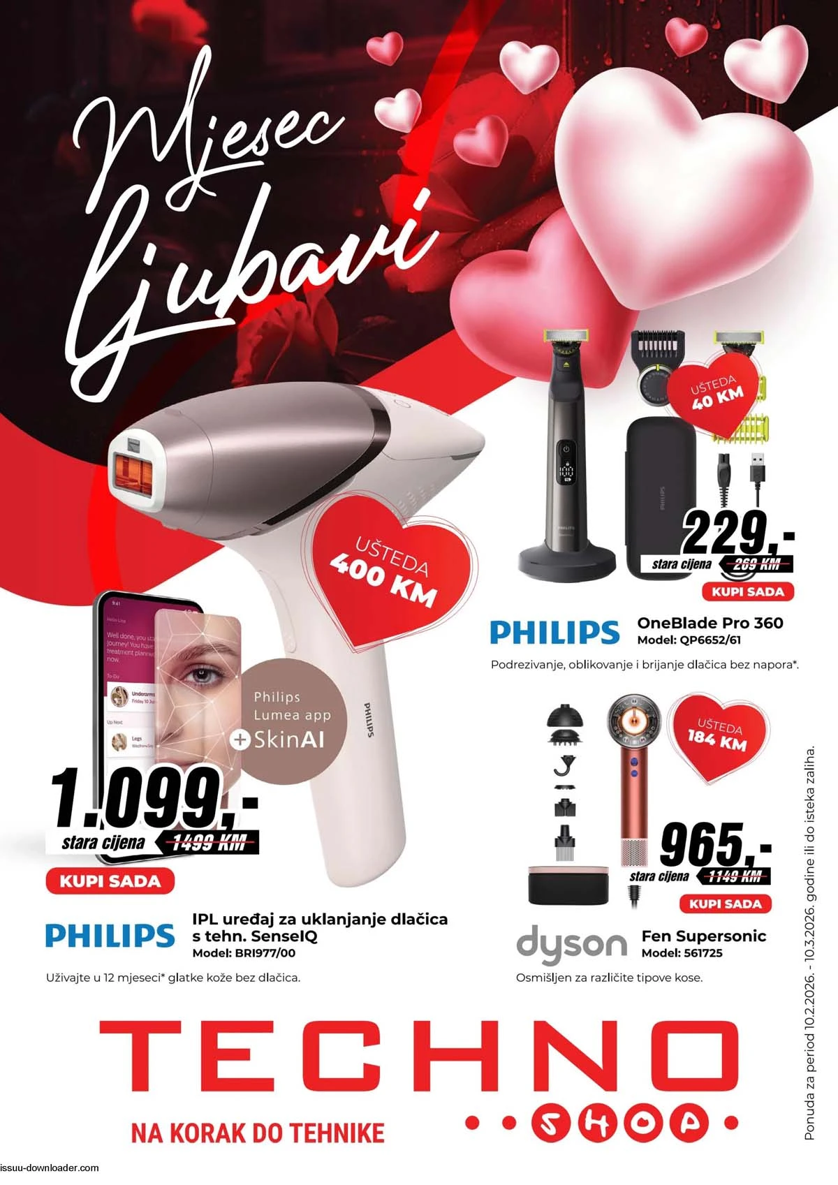 TECHNO SHOP Mjesec ljubavi katalog sniženja do 10. marta 2026. BiH