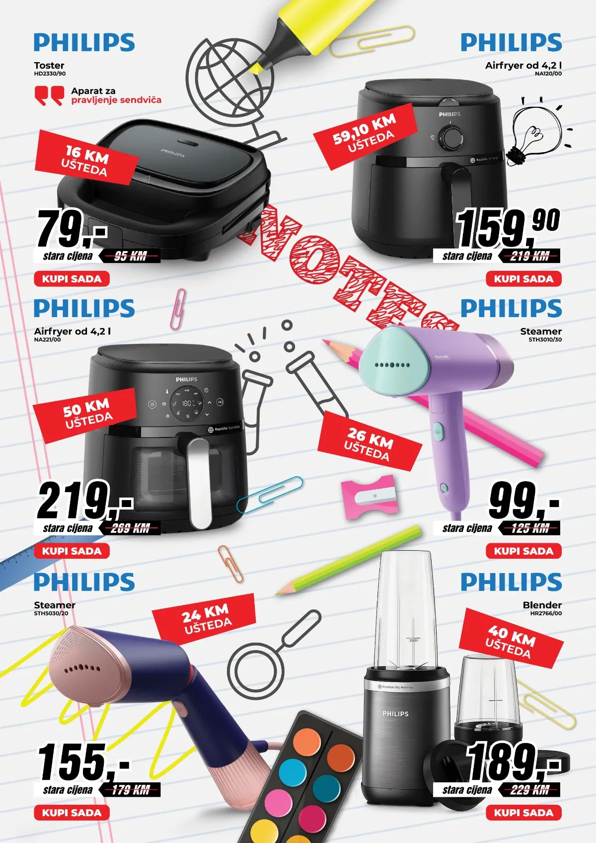 Philips Airfryer uređaji, blender, toster i steamer na akciji do 10.09.2026.