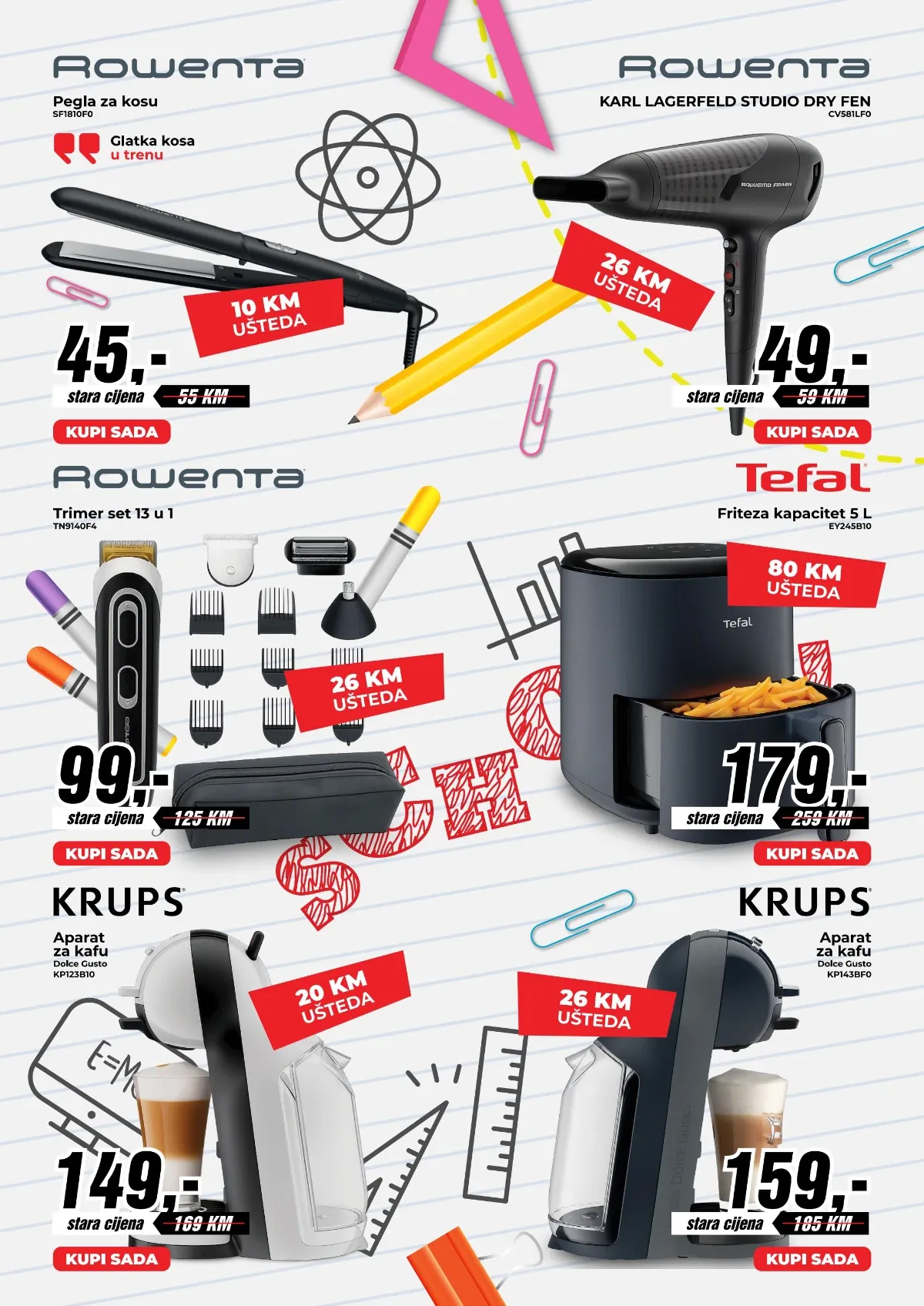 Tefal friteza, Rowenta uređaji i Krups aparati za kafu na akciji do 10.09.2026.