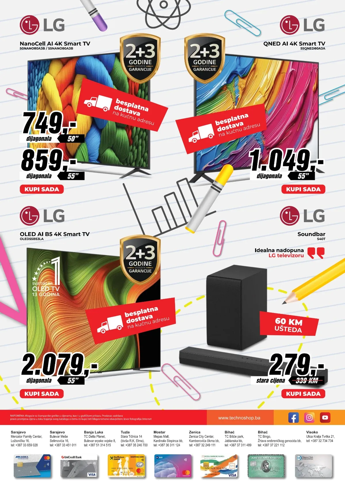 LG OLED B5, QNED i NanoCell Smart televizori uz besplatnu dostavu i produženu garanciju