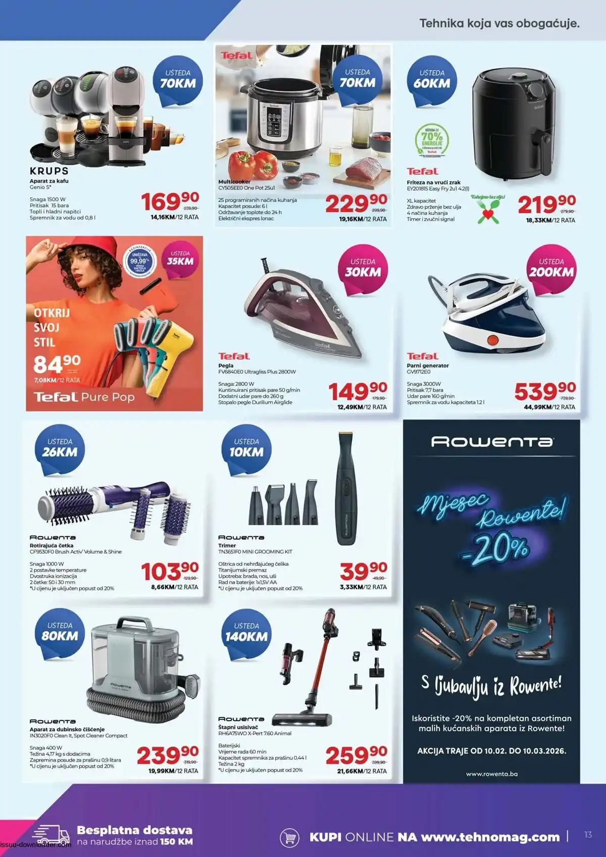 Tehnomag kuhinjski uređaji i aparati na sniženju – katalog do 28. februara 2026, strana 13