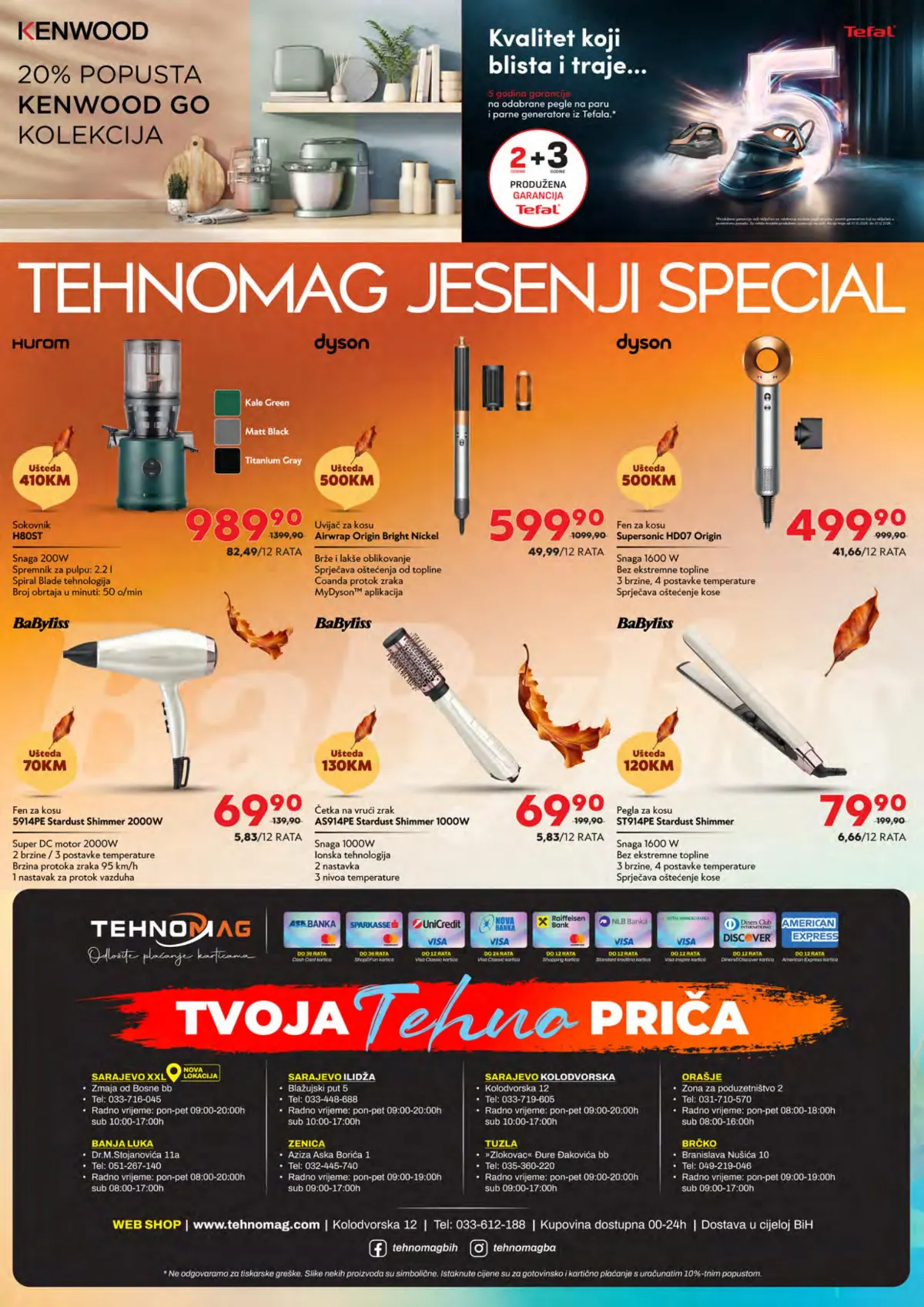 Tehnomag katalog stranica 18 – Jesenji specijal, Kenwood, Tefal, Dyson, Hurom i BaByliss ponude