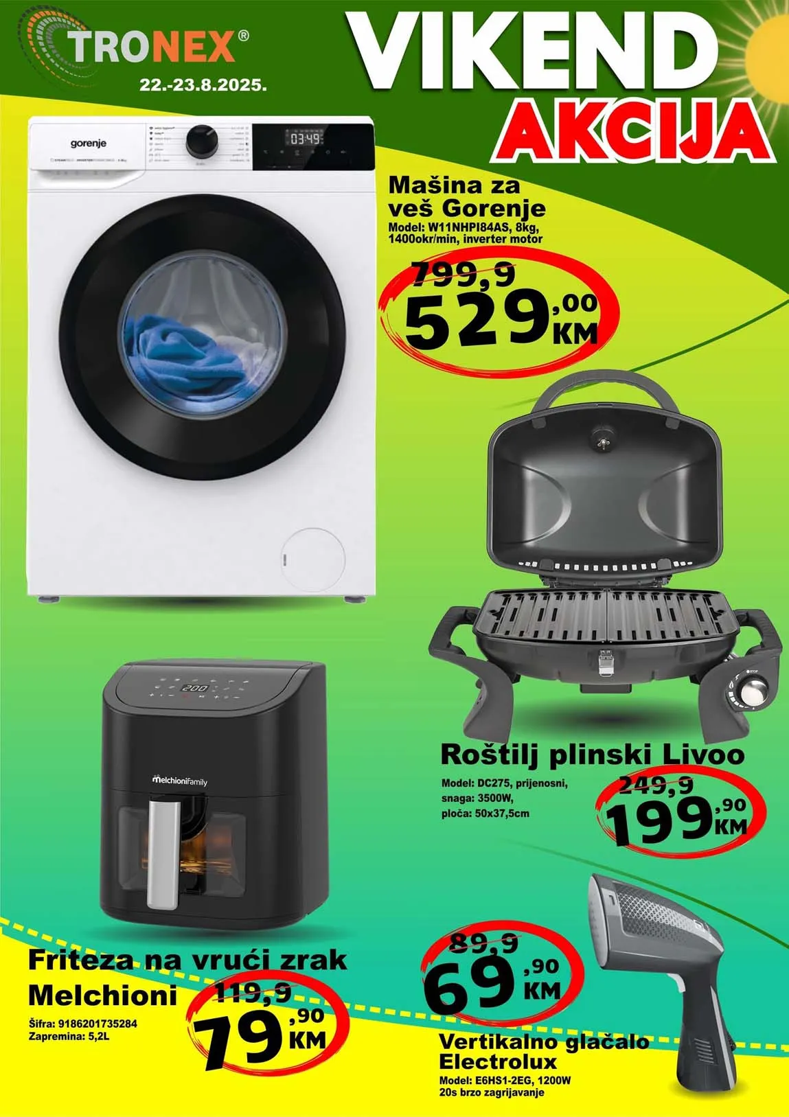 Tronex vikend akcija – Nevjerovatna sniženja tehnike do 23.08.2025