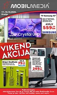 Mobilmedia vikend akcija tehnike – popusti do 18.10.2025