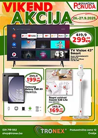 Tronex – Vikend akcija tehnike sniženja do 27.09.2025