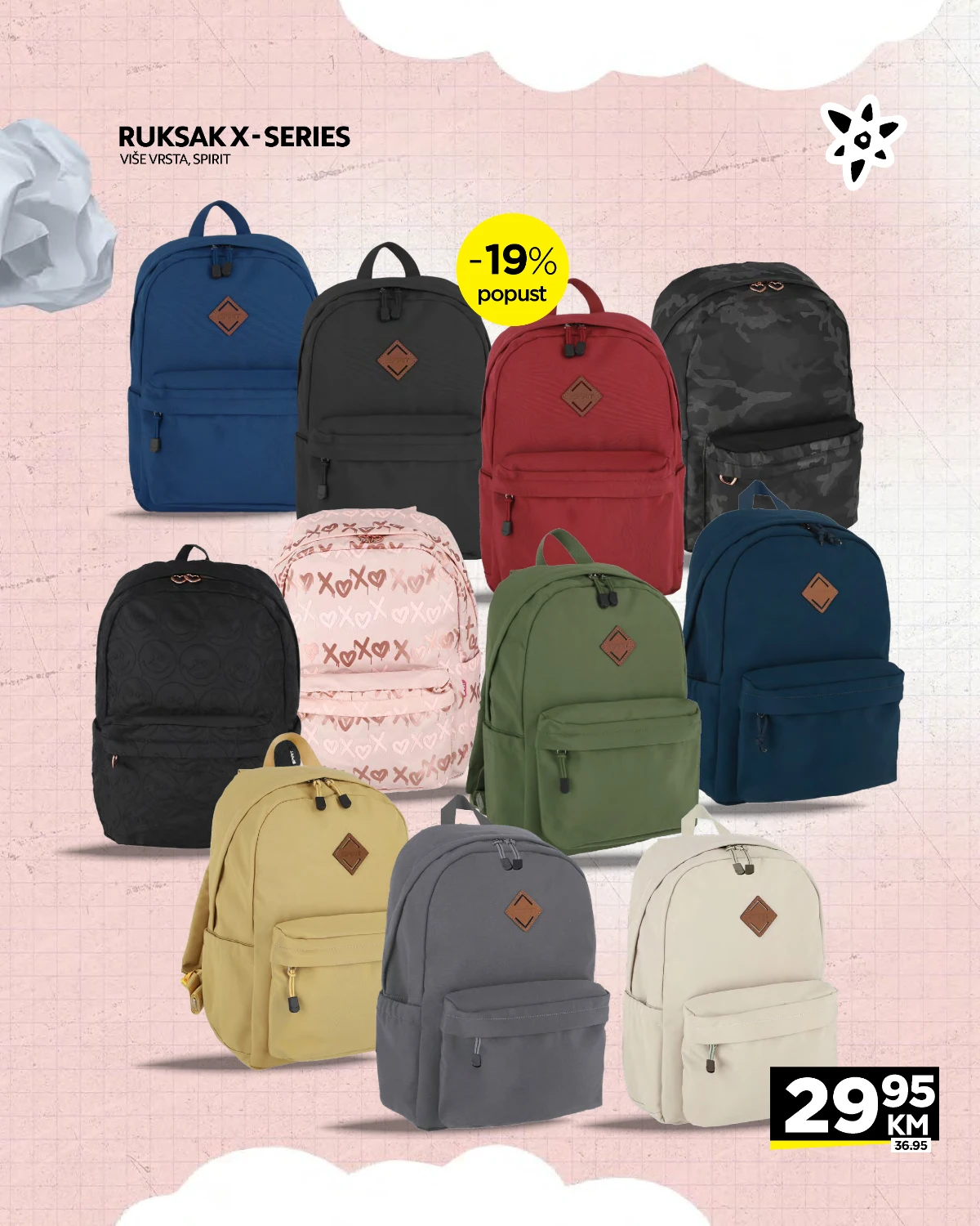 Crvena Jabuka školski katalog strana 6 – Spirit X-Series ruksaci u više boja i modela