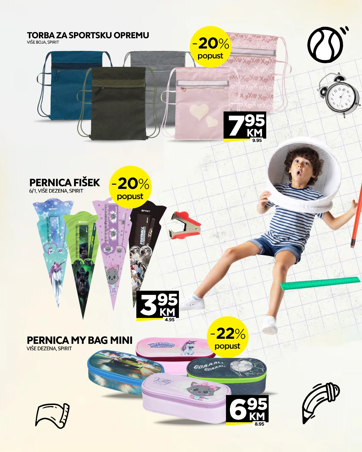 Crvena Jabuka školski katalog strana 9 – pernice i torbe za sportsku opremu Spirit
