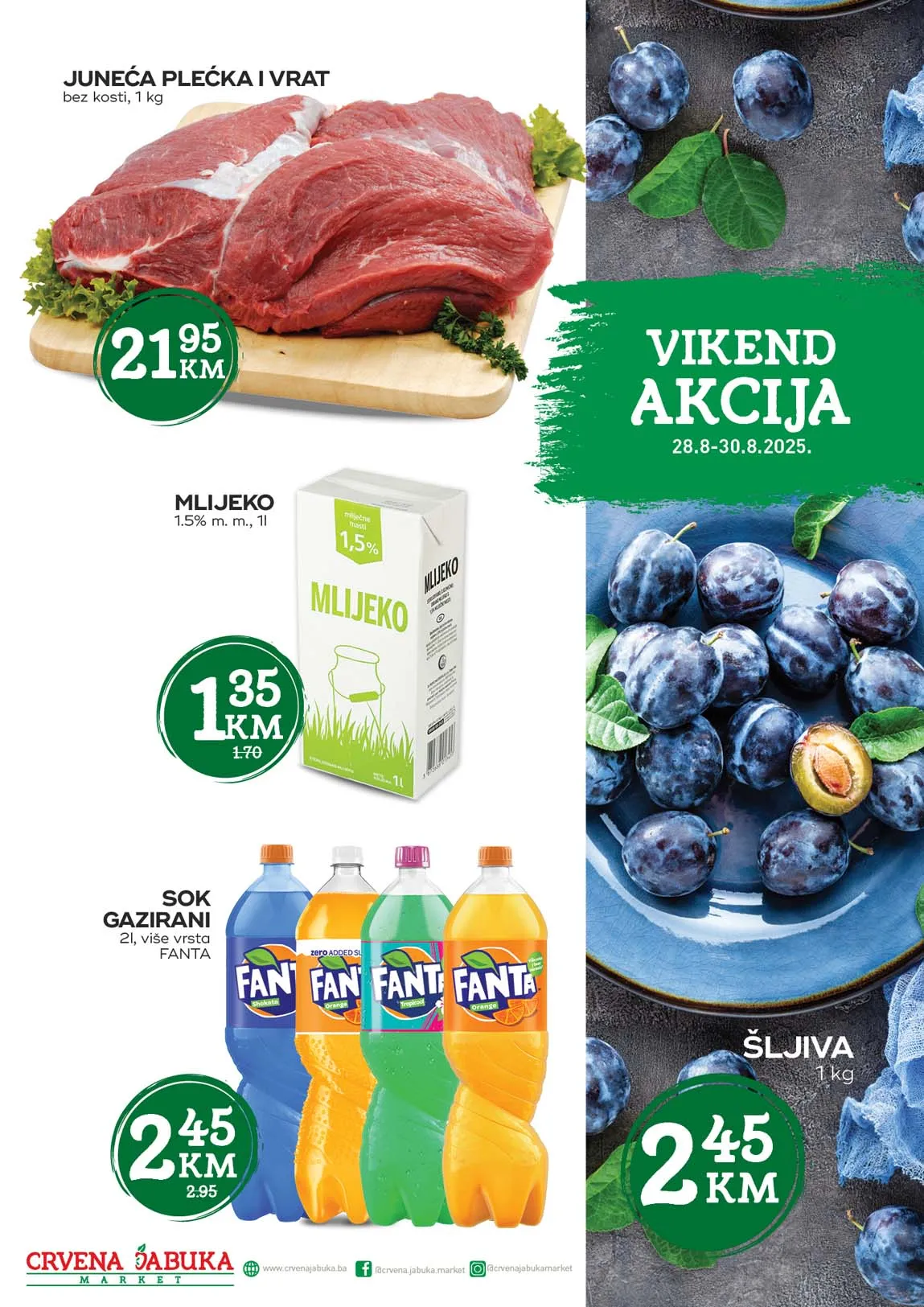 Crvena jabuka vikend akcija – sniženja do 30.08.2025