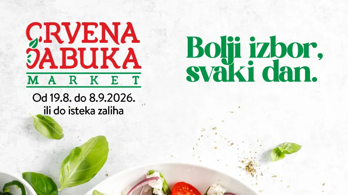 Crvena jabuka katalog od 19.08. do 08.09.2026. – nova akcijska ponuda uz sniženja do 48%