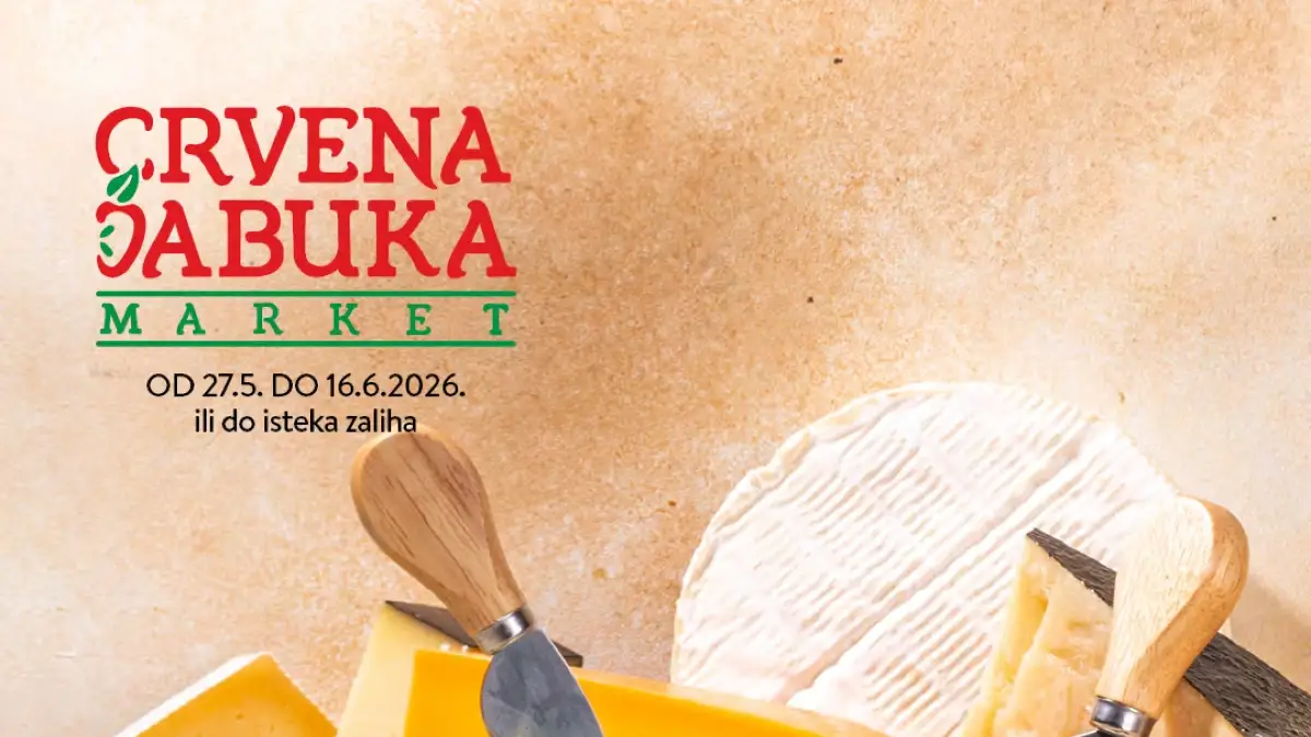 Crvena Jabuka katalog akcija do 38 posto – pile, riža, sirevi, delikatese i prehrambeni proizvodi do 16.06.2026